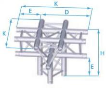 Prolyte x30d c024 5way,5 weg, 5 way truss www.discobaradventure.be
